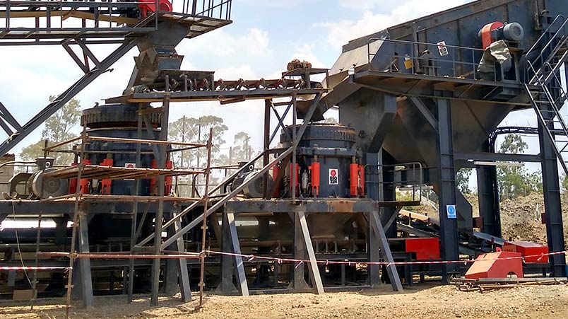 重慶某地150t/h頁巖破碎生產線